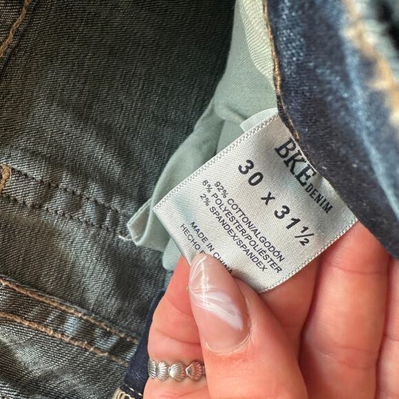 BKE Stella Mid-Rise Slim Fit Jeans Women's 30x31.5 Blue Denim Tailored Bootcut - Picture 5 of 10